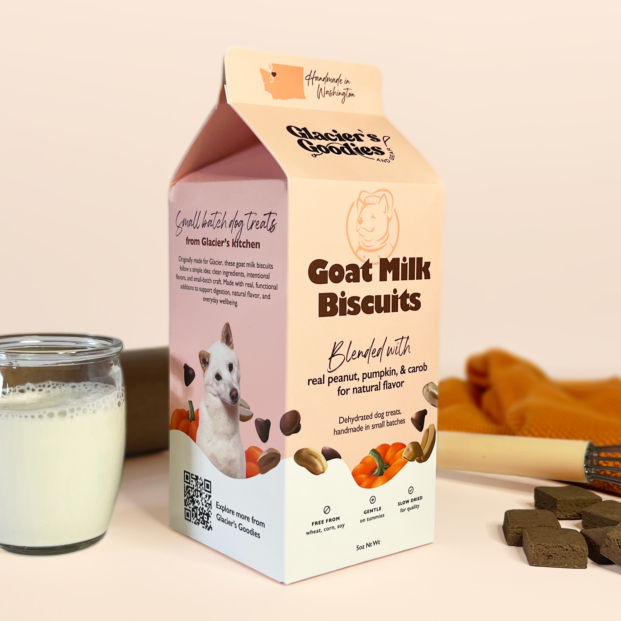 Goat Milk Dog Treats — Peanut, Pumpkin, and Carob