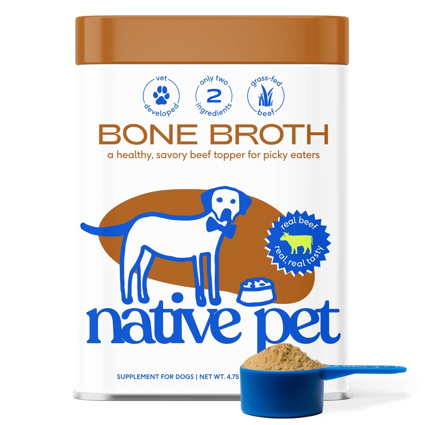 Beef Bone Broth Powder, Grain-Free Food Topper