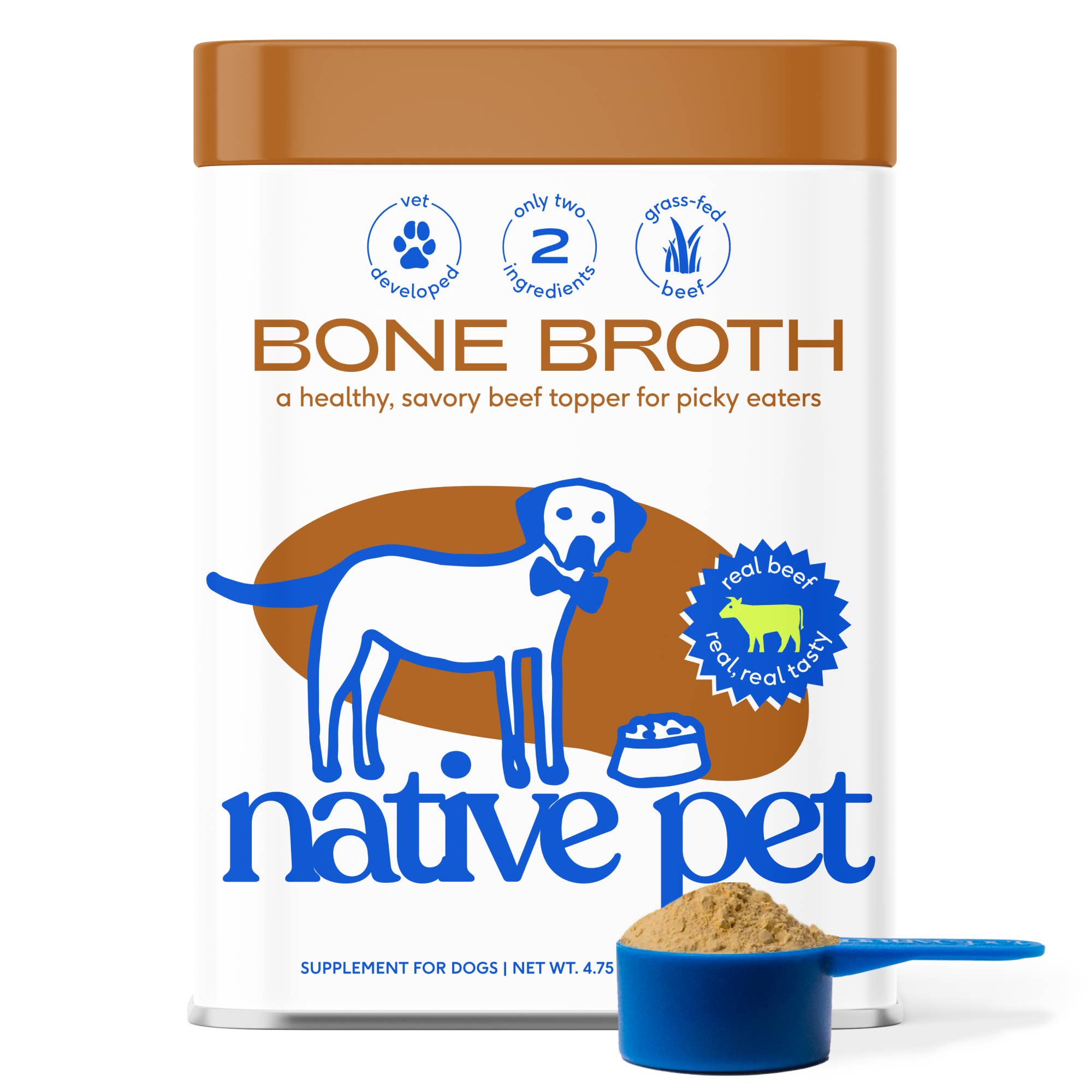 Beef Bone Broth Powder, Grain-Free Food Topper