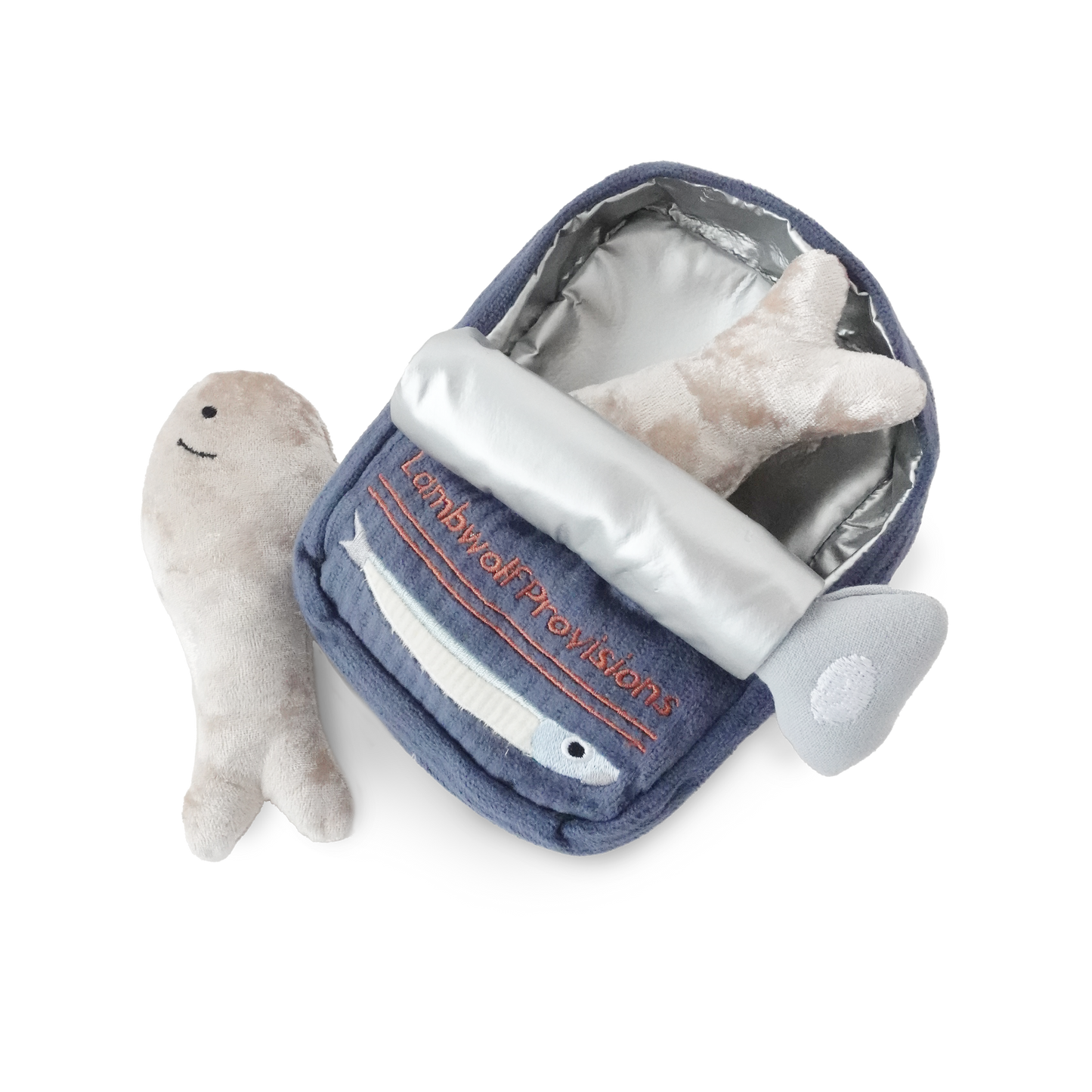 SARDINES // ENRICHMENT DOG TOY // Squeaky + Snuffle Toy