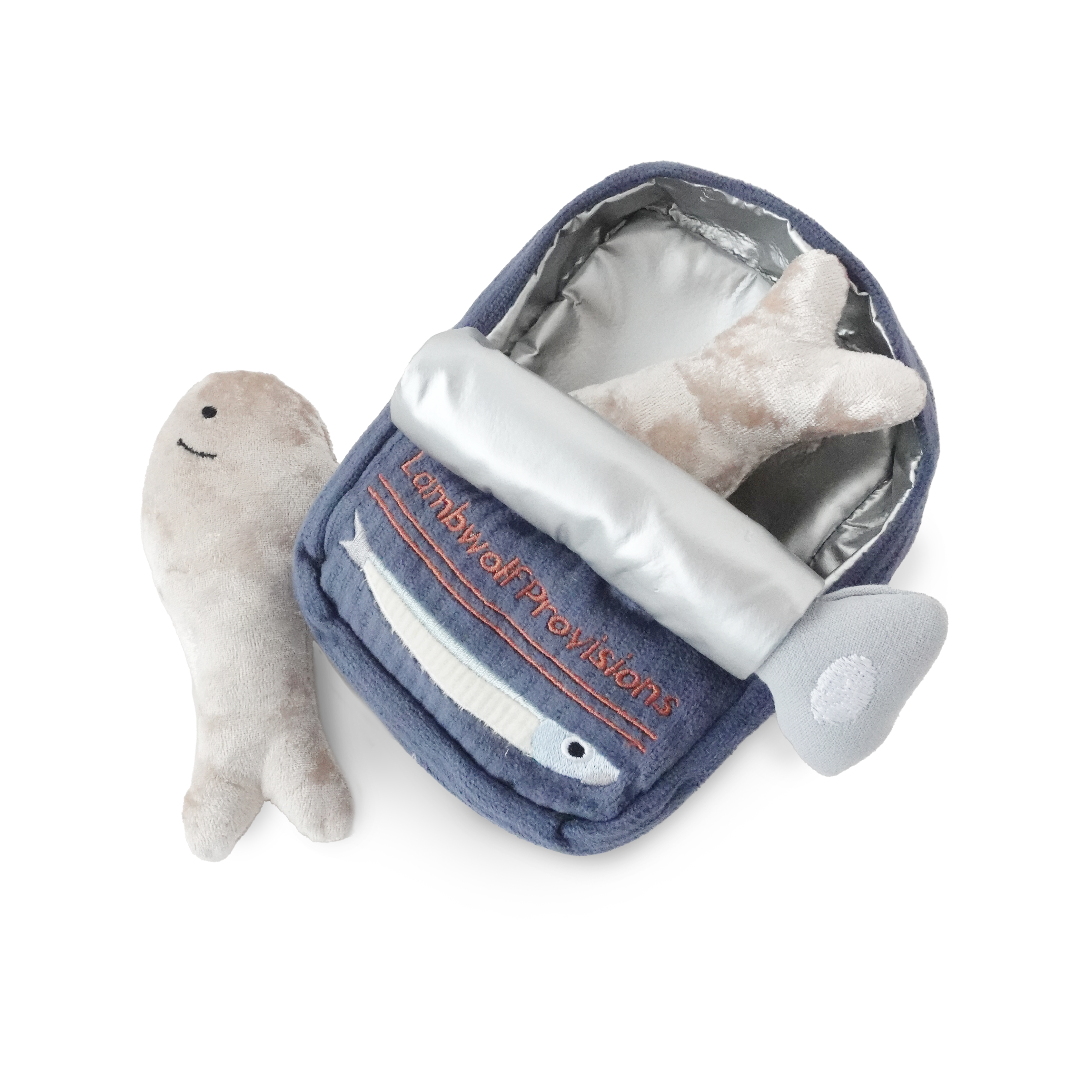 SARDINES // ENRICHMENT DOG TOY // Squeaky + Snuffle Toy