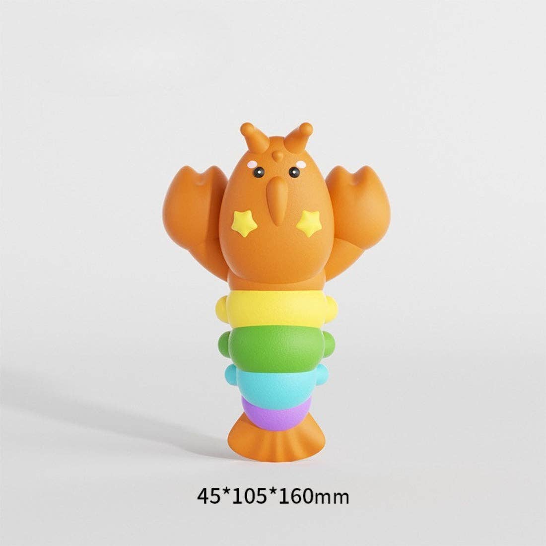 Petkin - Rainbow Lobster dog toy