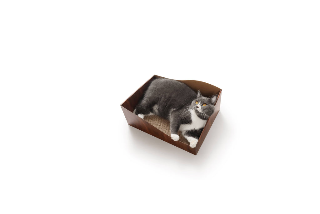 Hideaway Cat Scratcher Box (Dark Cherry)