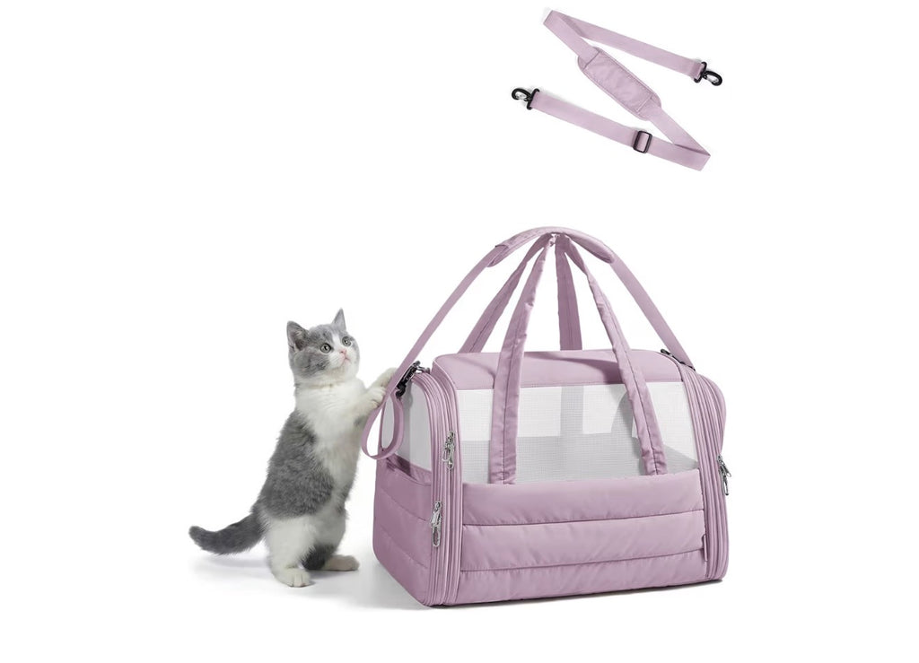 BagSmart Pet Carrier Collapsible Soft Quilted