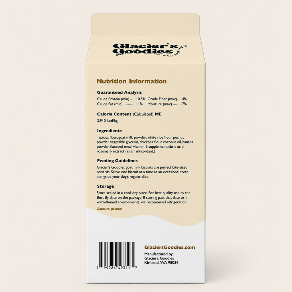 Goat Milk Dog Treats — Peanut & Banana