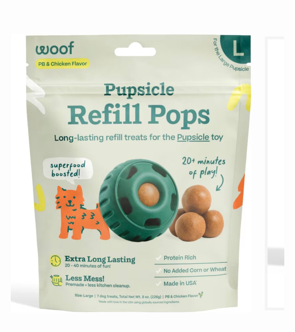 Woof Pupsicle Pop Refills Lickable Dog Treat 7 or 10 Count