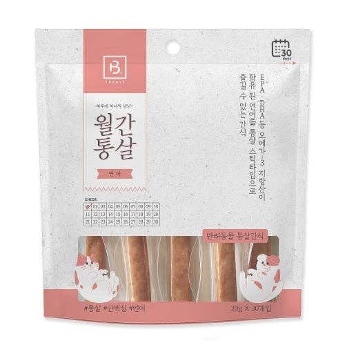 Breeder Lab's Monthly Salmon Cat & Dog Treat, 21.16 Oz, Pack of 30 🐱 🐶