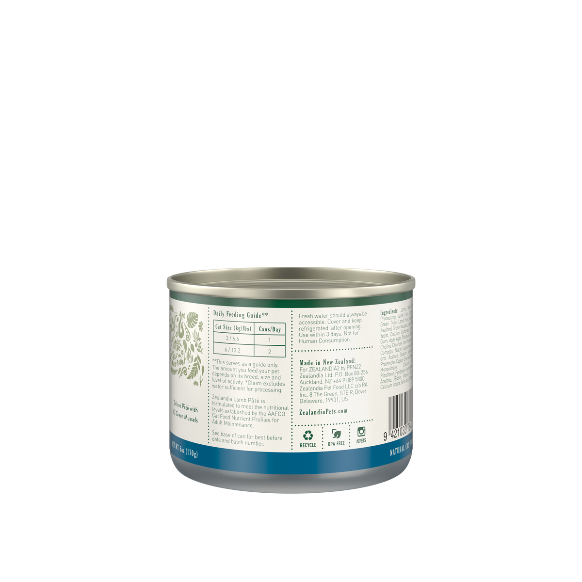 Zealandia Lamb Pâté Wet Cat Food