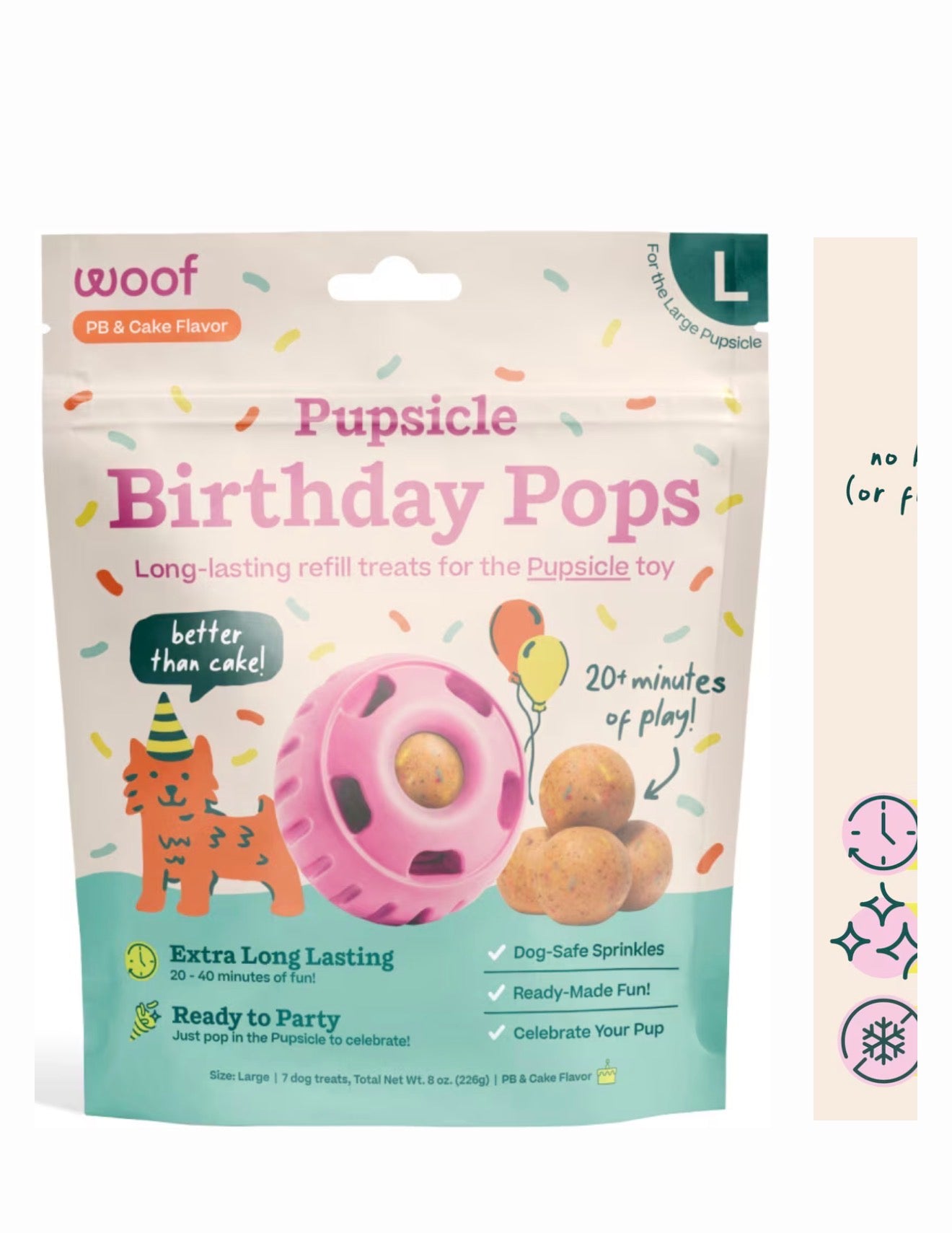 Woof Pupsicle Pop Refills Lickable Dog Treat 7 or 10 Count