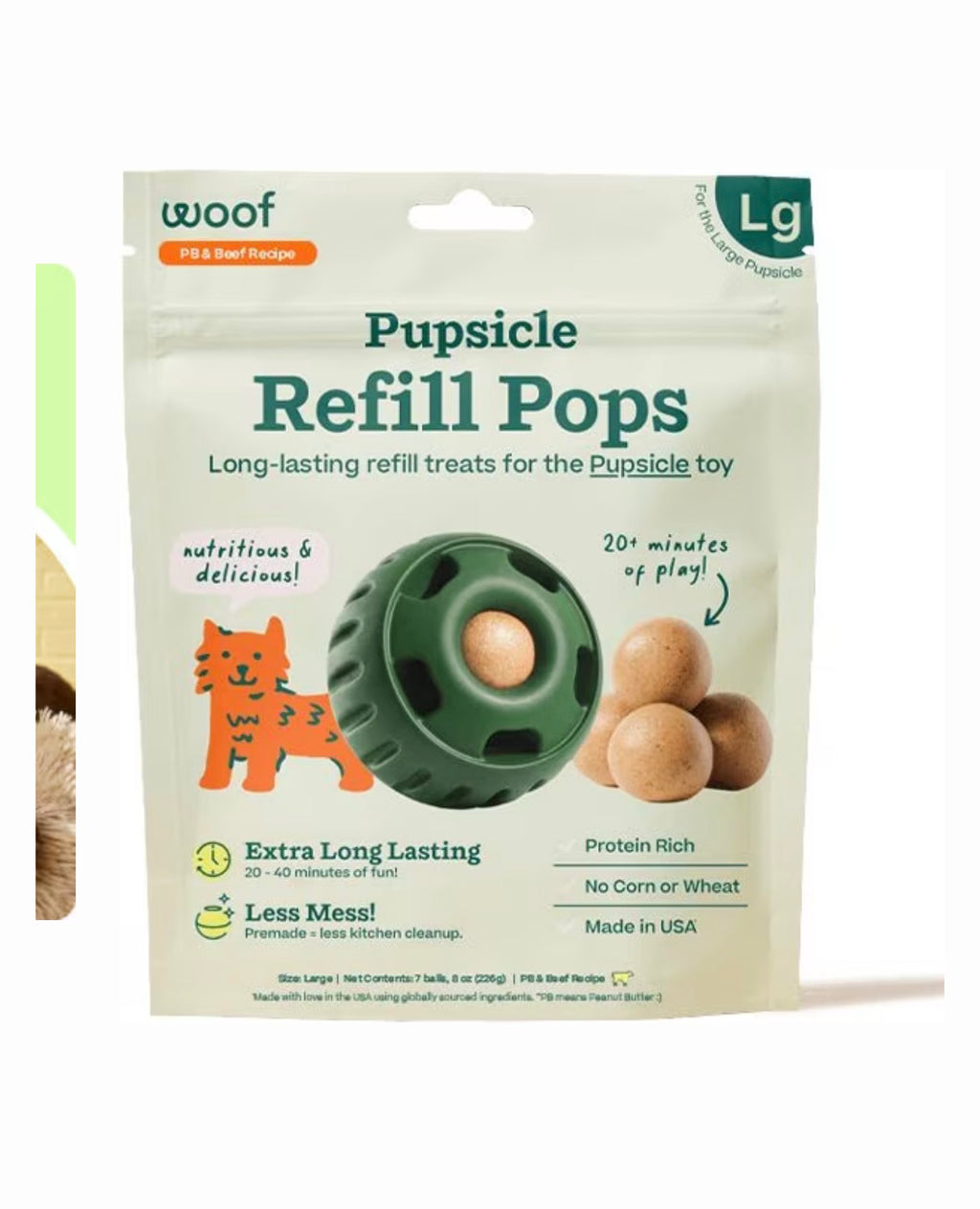 Woof Pupsicle Pop Refills Lickable Dog Treat 7 or 10 Count
