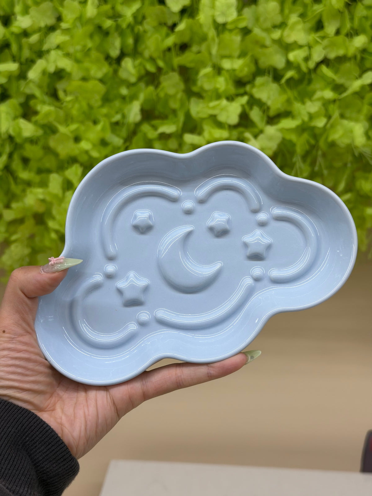 Spring Cat Village Handmade Ceramic Slow Feeder 🐱 🐶 Cozy Cloud
