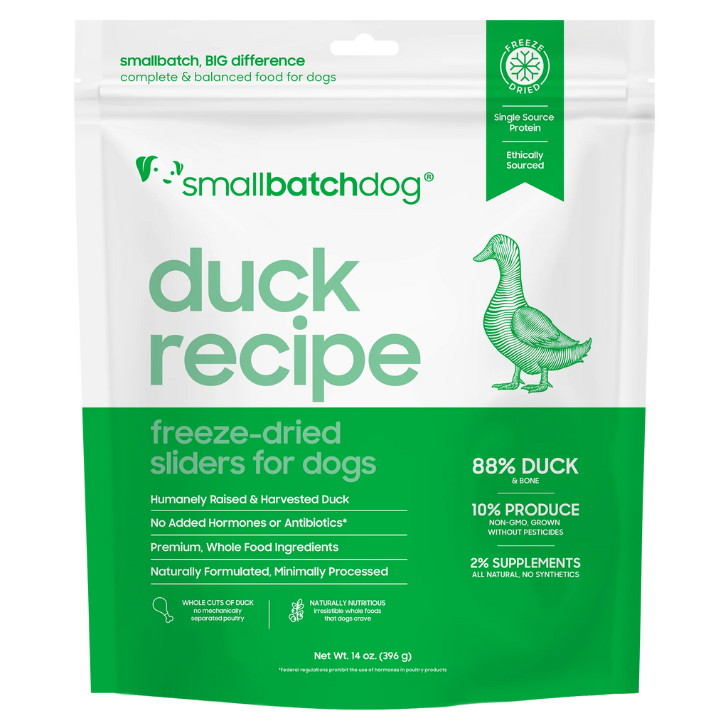 Small Batch Freeze Dried Raw Duck Sliders 🐶 14oz