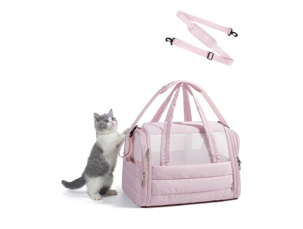 BagSmart Pet Carrier Collapsible Soft Quilted