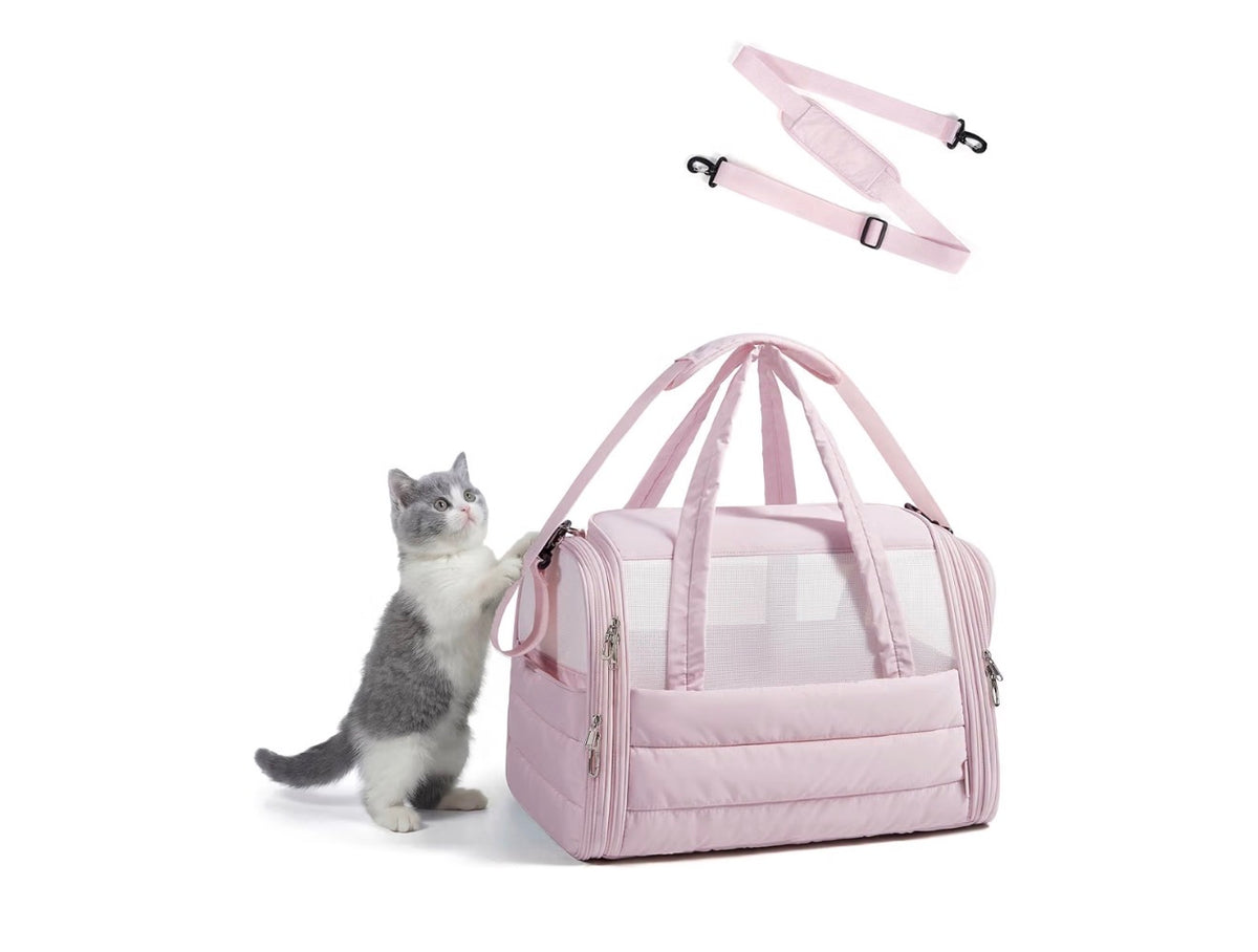 BagSmart Pet Carrier Collapsible Soft Quilted