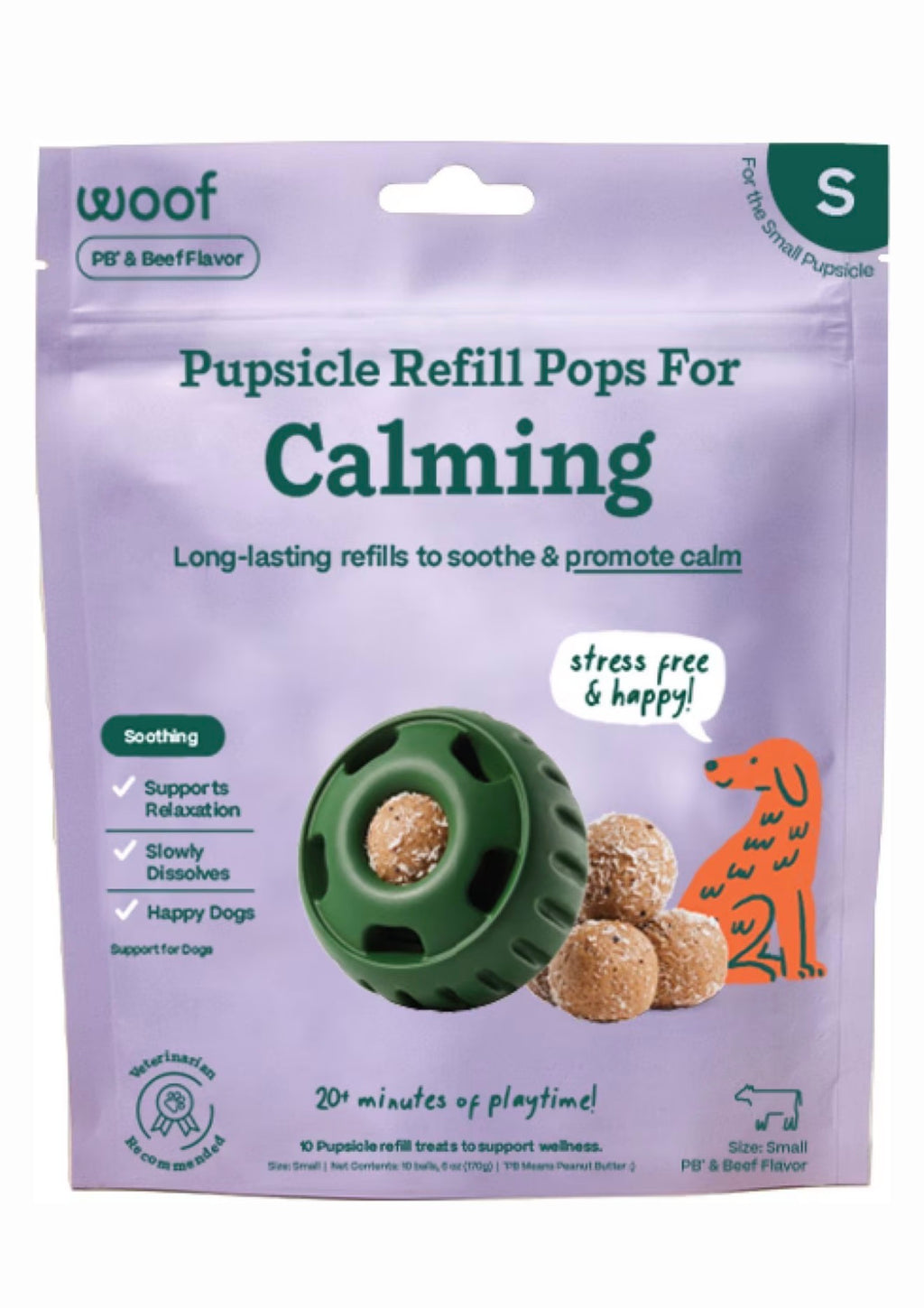 Woof Pupsicle Pop Refills Lickable Dog Treat 7 or 10 Count