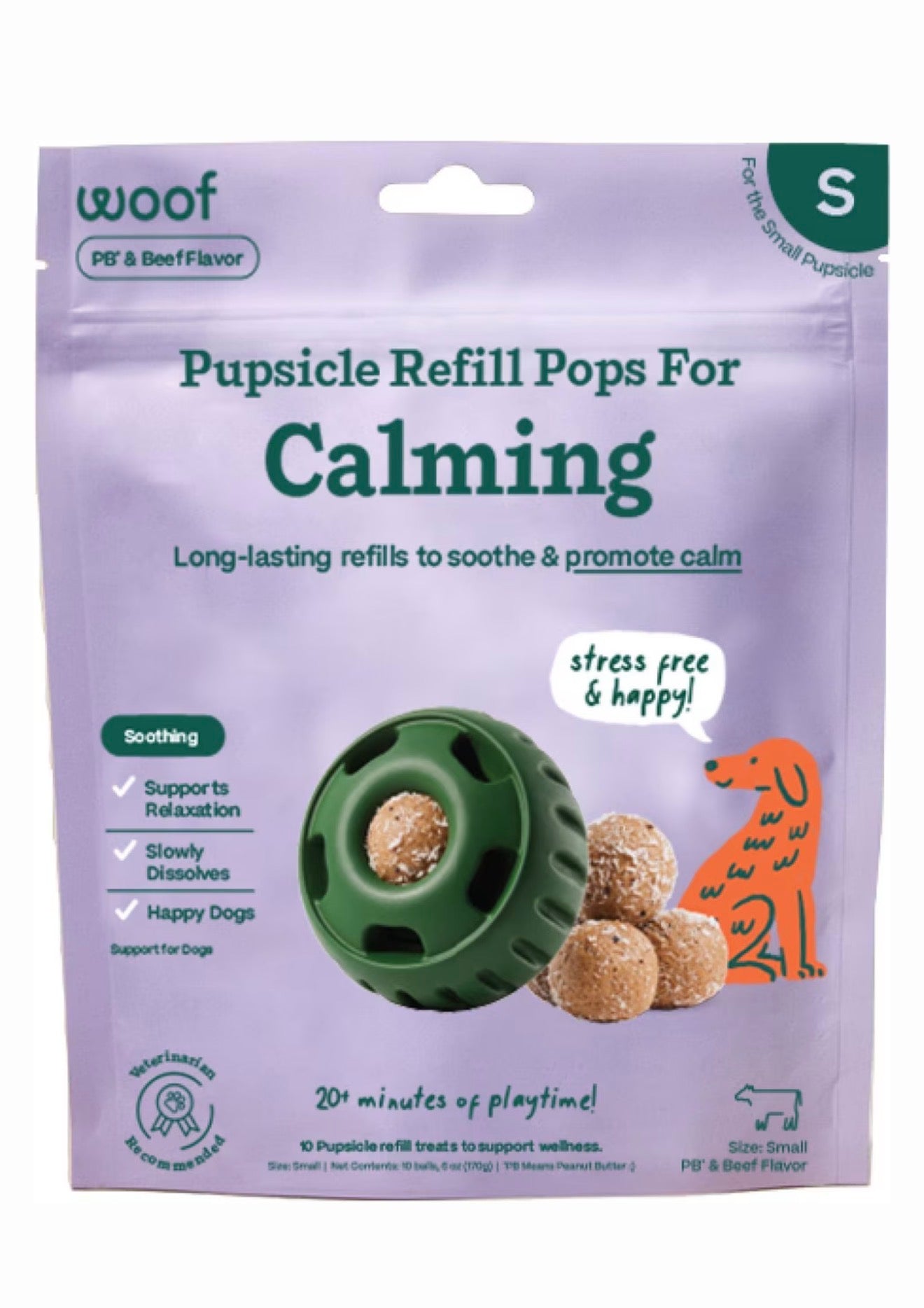 Woof Pupsicle Pop Refills Lickable Dog Treat 7 or 10 Count
