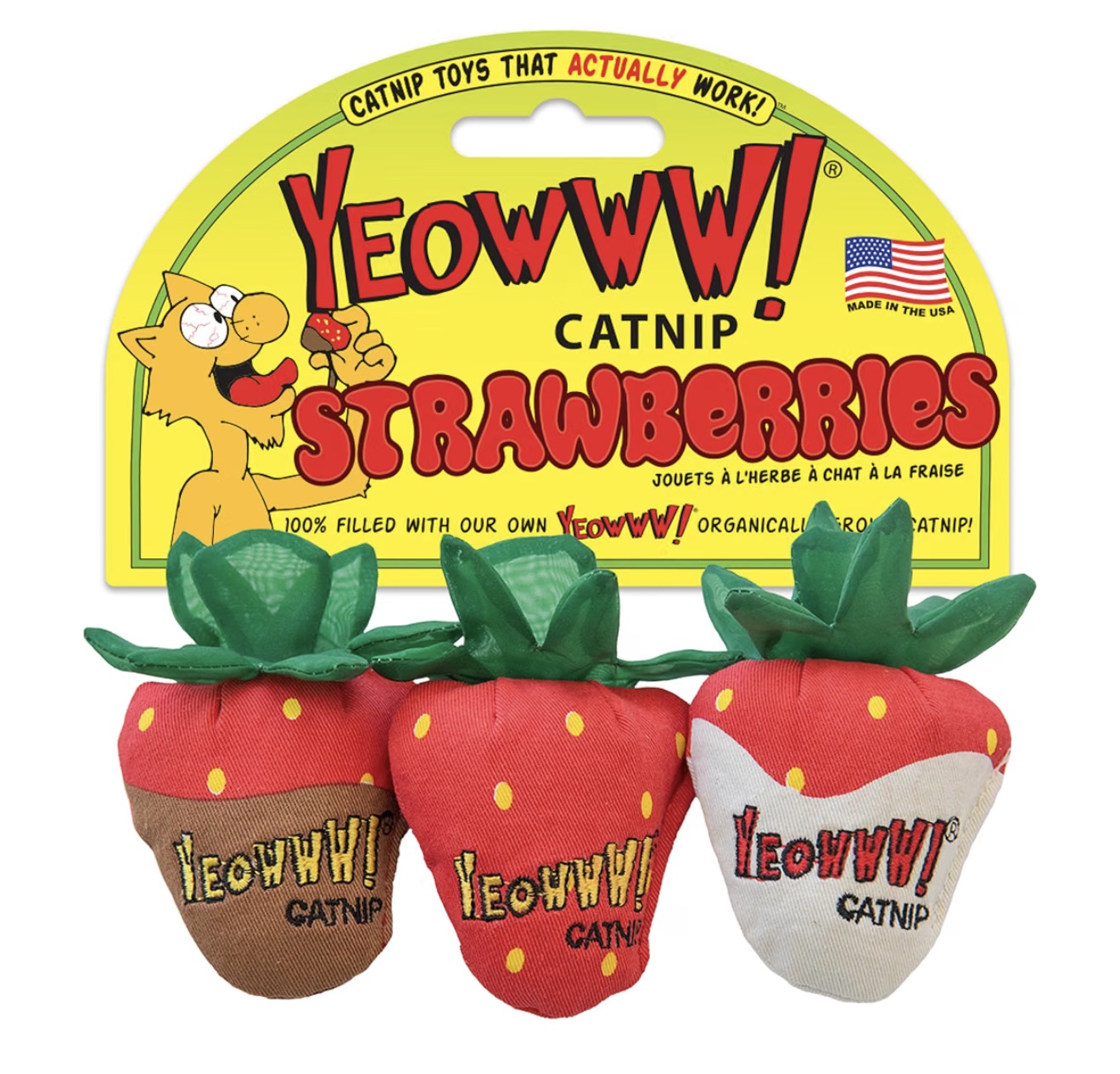 Yeowww Catnip Strawberries Pack
