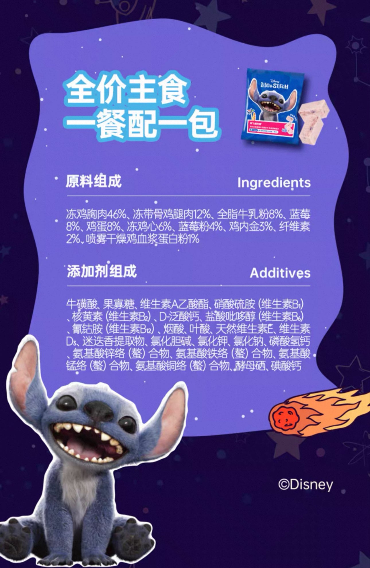 Afei & Stitch Collab Freeze-Dried Blueberry Bite🐱🐶