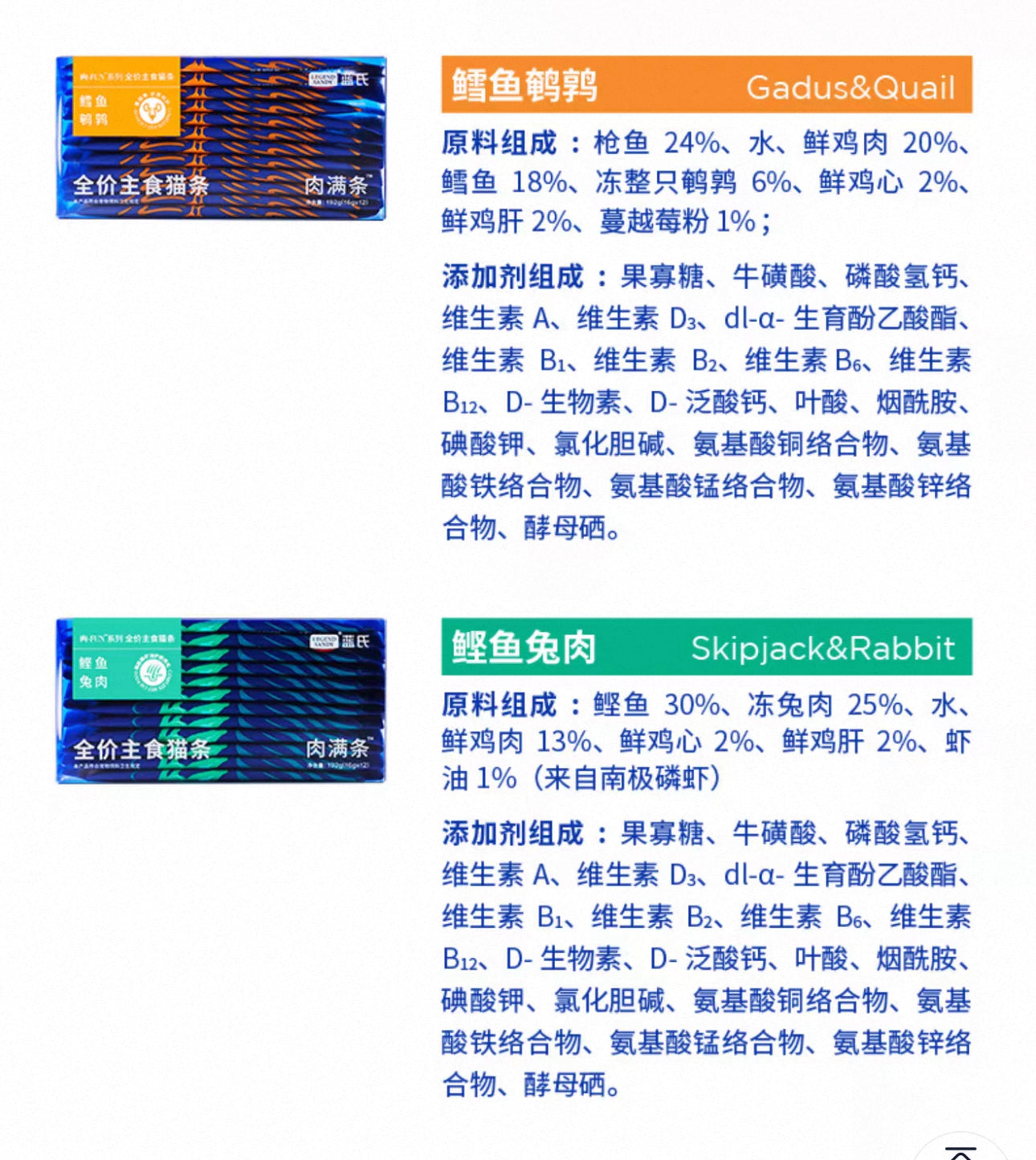 Legend Sandy Complete Cat Food Sticks 🐱