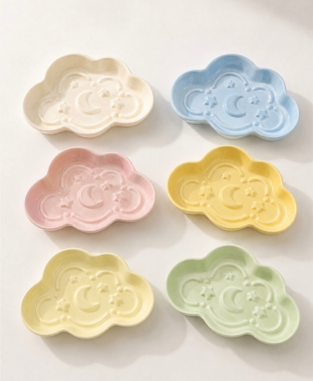 Spring Cat Village Handmade Ceramic Slow Feeder 🐱 🐶 Cozy Cloud