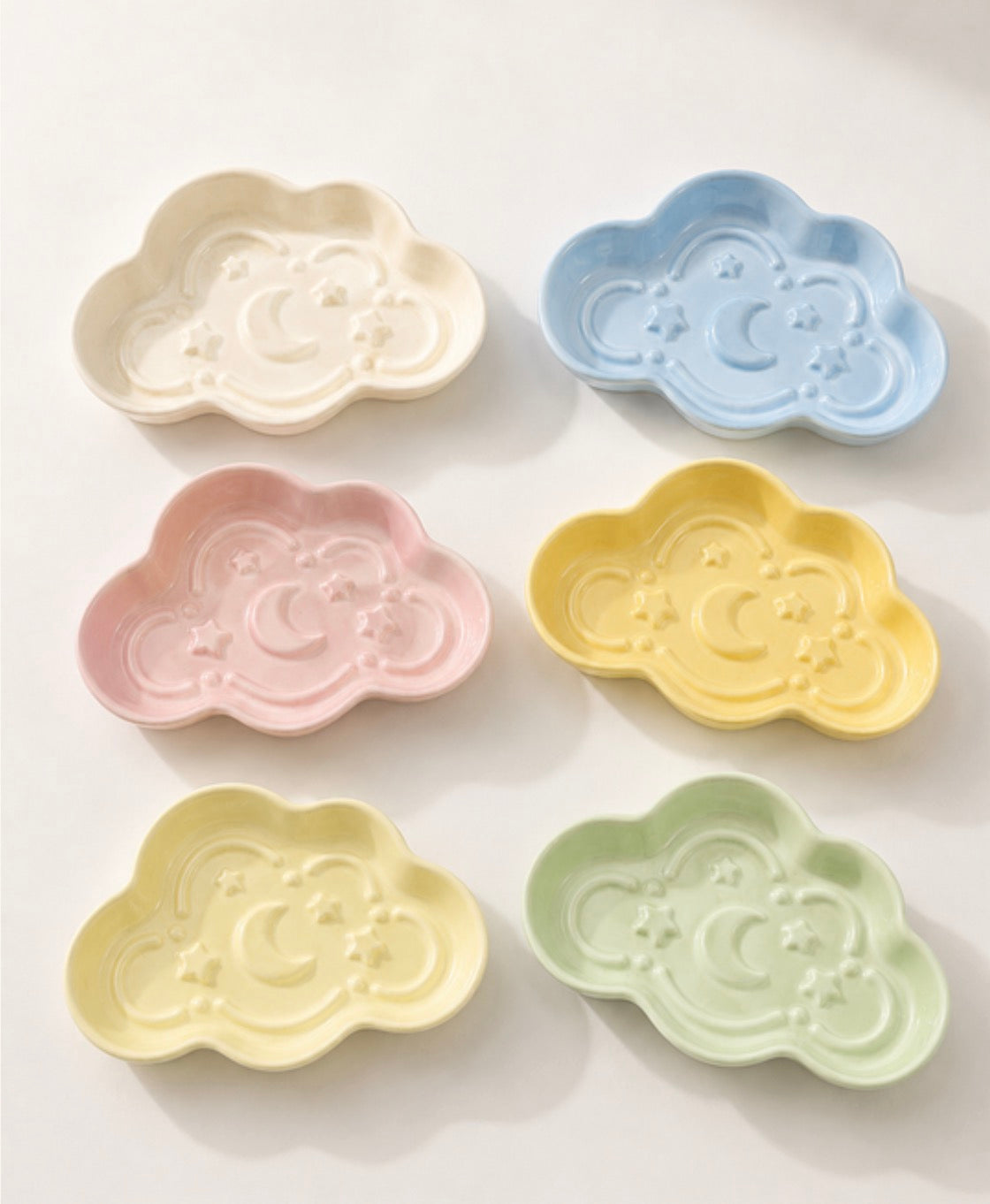 Spring Cat Village Handmade Ceramic Slow Feeder 🐱 🐶 Cozy Cloud