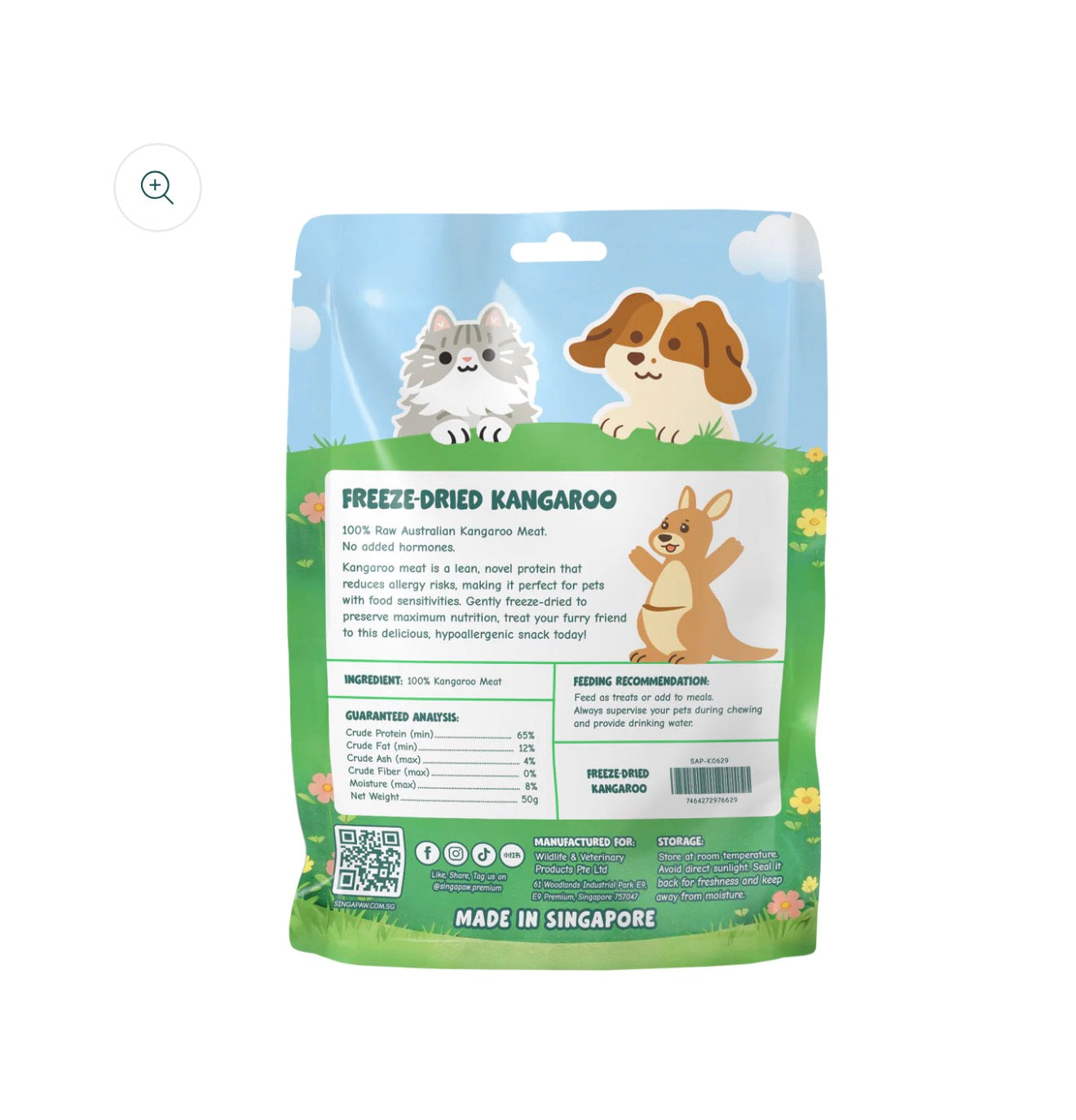 Singapaw 🇸🇬 Freeze Dried Kangaroo Treats 🐱 🐶