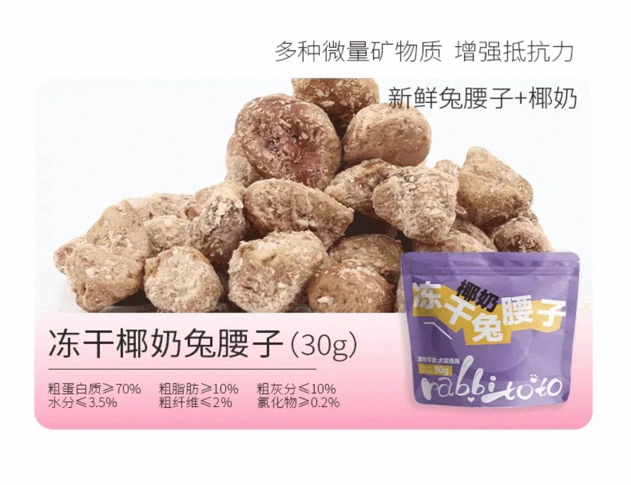 Rabbitoto Freeze Dried Treats 🐱🐶