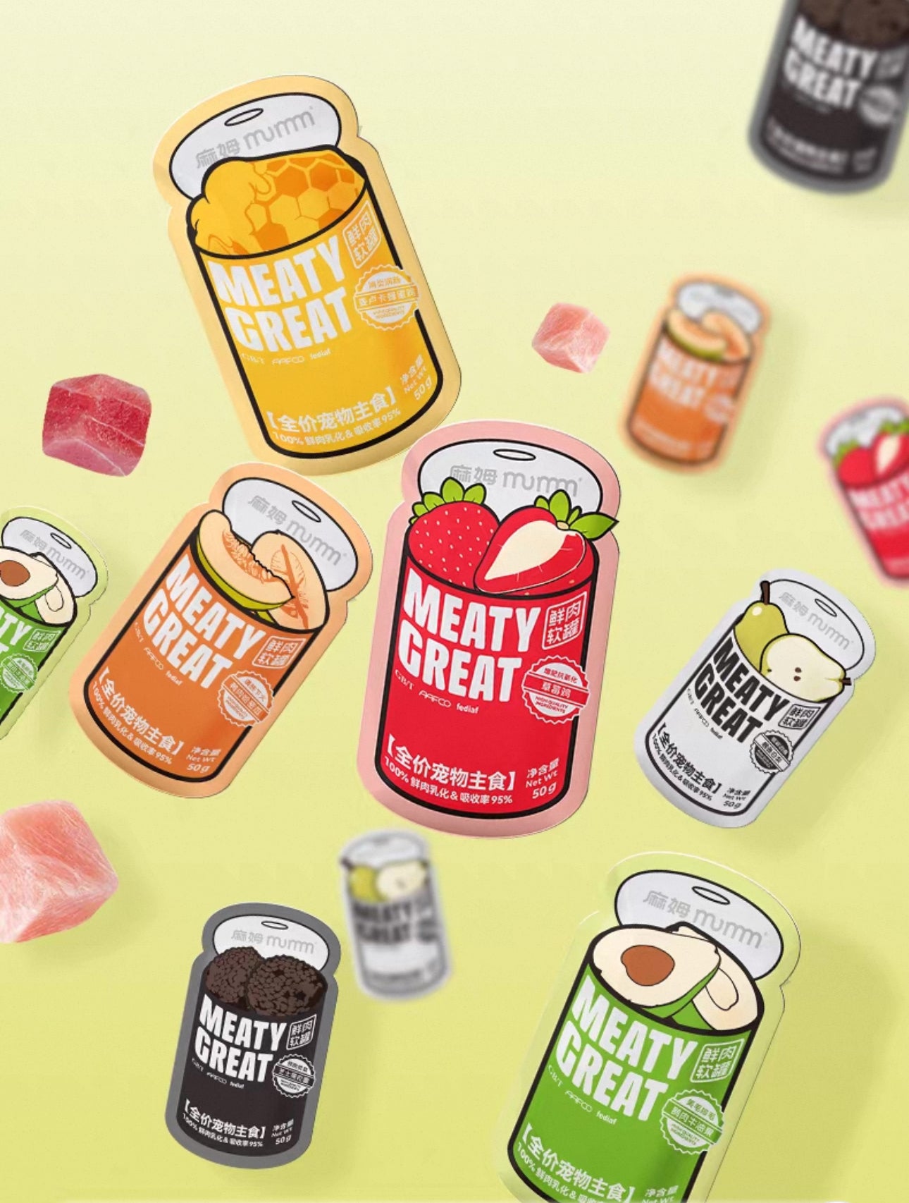 Mumm Fresh Meat Soft Can 6 x 50g Pouch🐶🐱