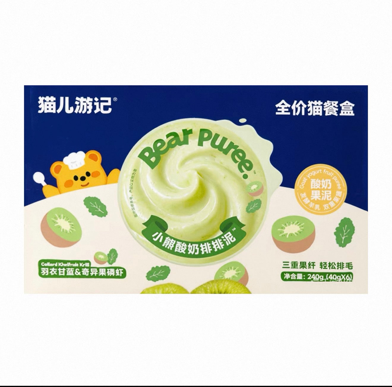 The Cats Travel Bear Puree Complete Yogurt Bowl 🐱 6*40g