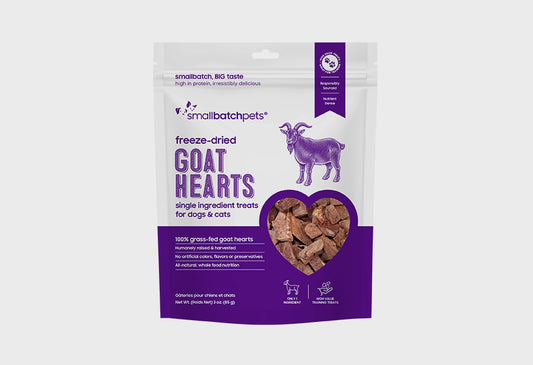 Small Batch Freeze Dried Goat Hearts 3oz