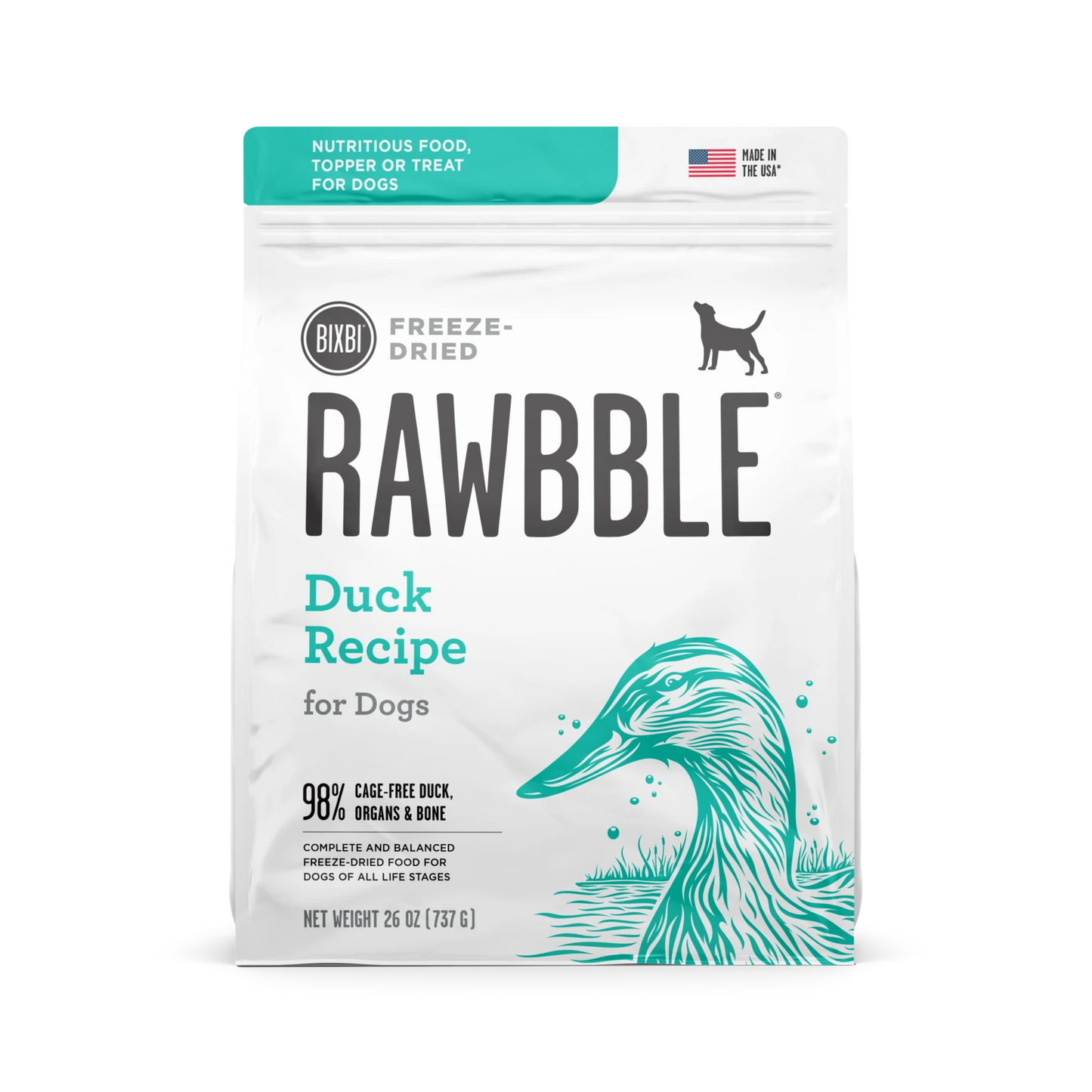 Rawbble Freeze Dried Raw Duck Recipe 🐶 12oz