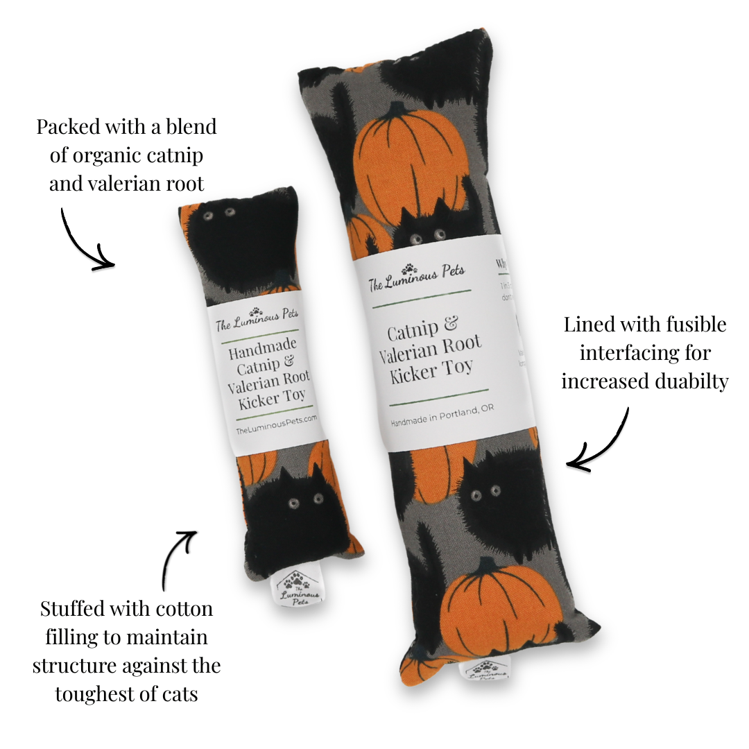 Catnip with Valerian Root Cat Toys | Cat Kicker | Halloween