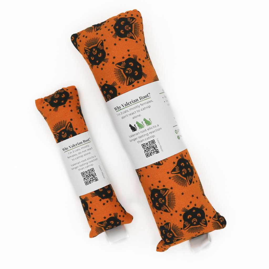 Catnip with Valerian Root Cat Toy | Halloween Black Cat