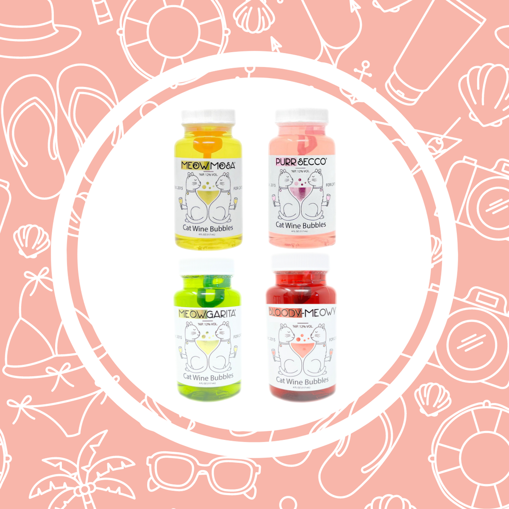 Meowmosa Cat Wine Bubbles Non-Toxic Catnip Bubbles for Cats