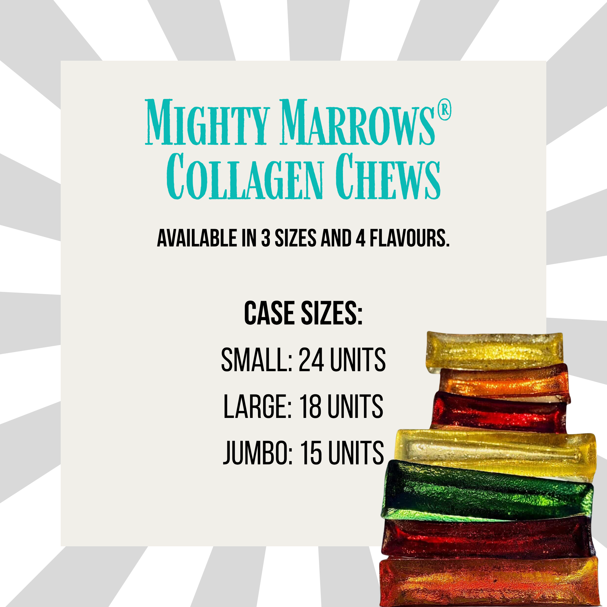 Mighty Marrows Collagen Dental Chew - Bacon - Small