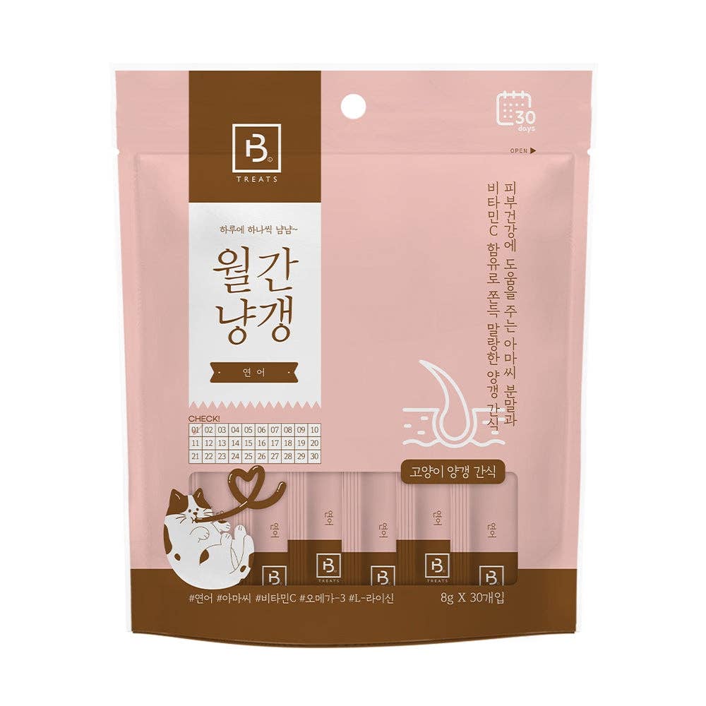 Breeder Lab's Monthly Salmon Cat Treat, 8.47 Oz, Pack of 30 🐱