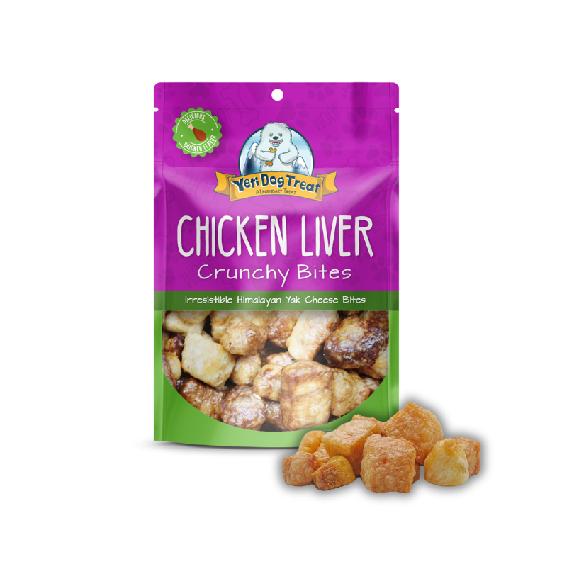 Yeti Chicken Liver Crunchy Bites Himalayan Yak Cheese Dog Treats