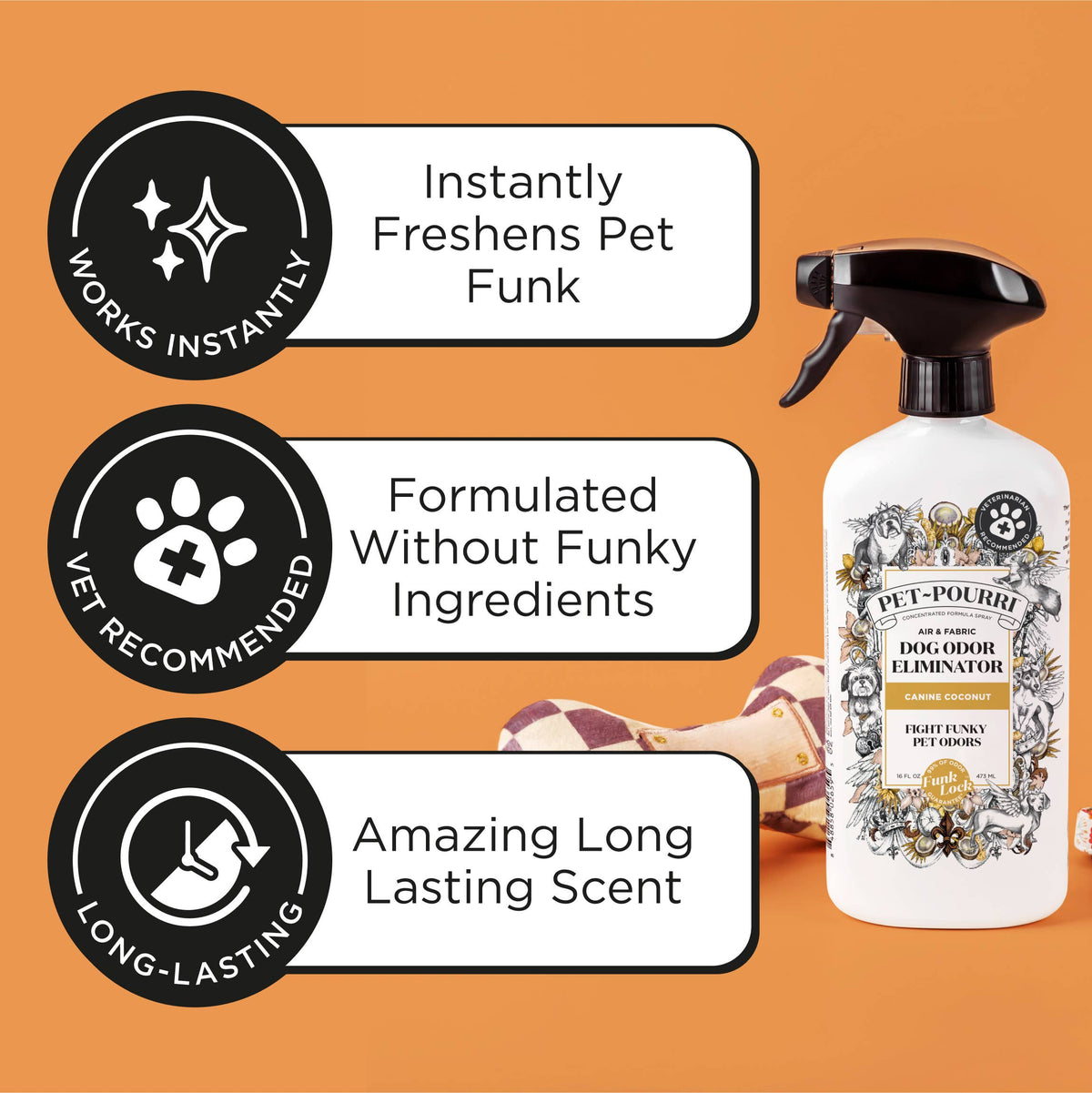 Pet~Pourri Dog Canine Coconut Air + Fabric Odor Refresher