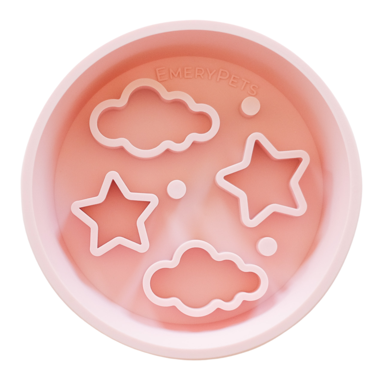 Star + Cloud Slow Feeder Bowls (Pink)