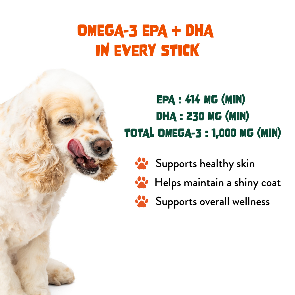 Omega-3 Fish Oil Sticks for Dogs