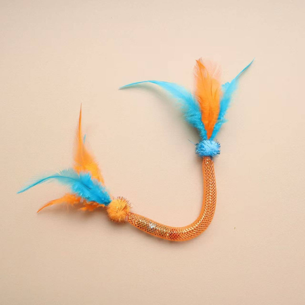 Moo - Sparkle Feather Toss Interactive Cat Toy