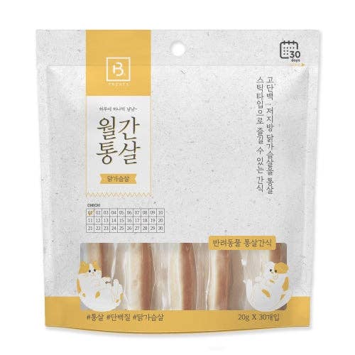 Breeder Lab's Monthly Chicken Breast Cat & Dog Treat, 21.16 Oz, Pack of 30 🐱 🐶