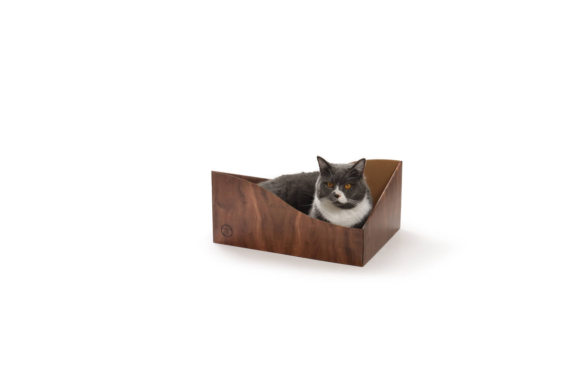 Hideaway Cat Scratcher Box (Dark Cherry)