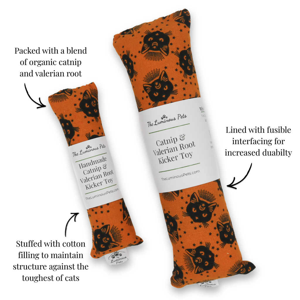 Catnip with Valerian Root Cat Toy | Halloween Black Cat