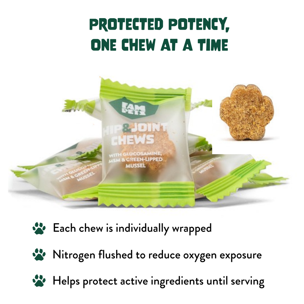 Hip & Joint Soft Chews for Dogs - Glucosamine, MSM, Chondroitin