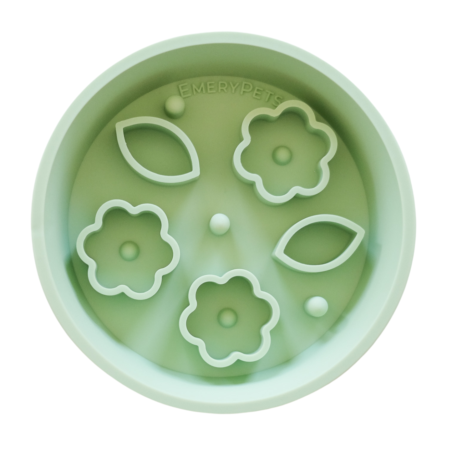 Flower + Leaf Slow Feeder Bowls (Green)