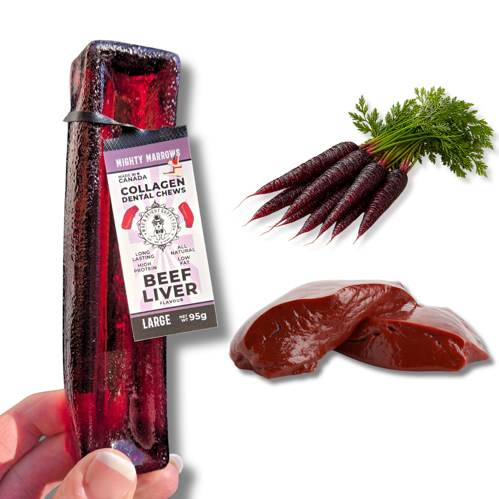 Mighty Marrows Collagen Dental Chew - Beef Liver - Small