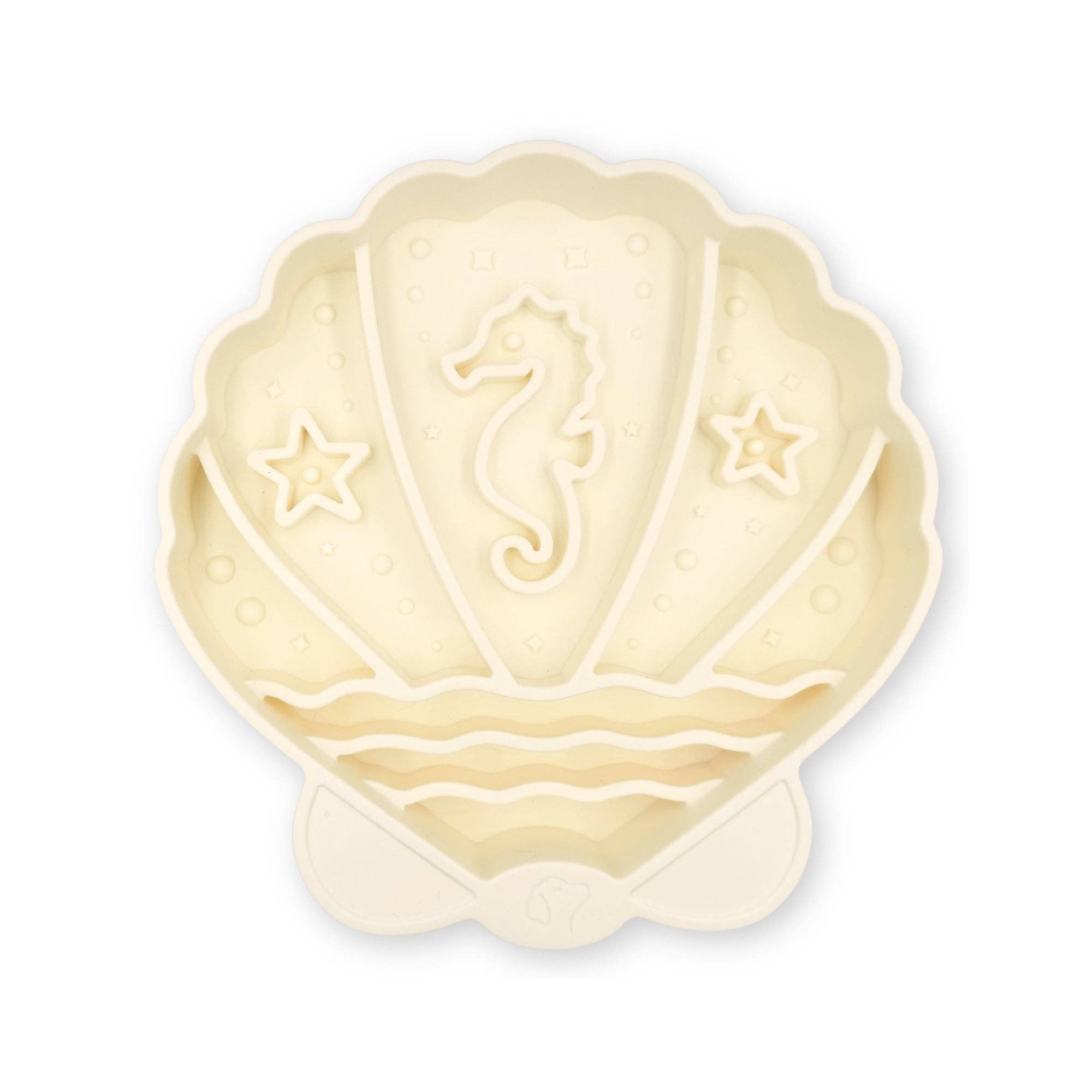 Seashell Slow Feeder Bowl | Pearl