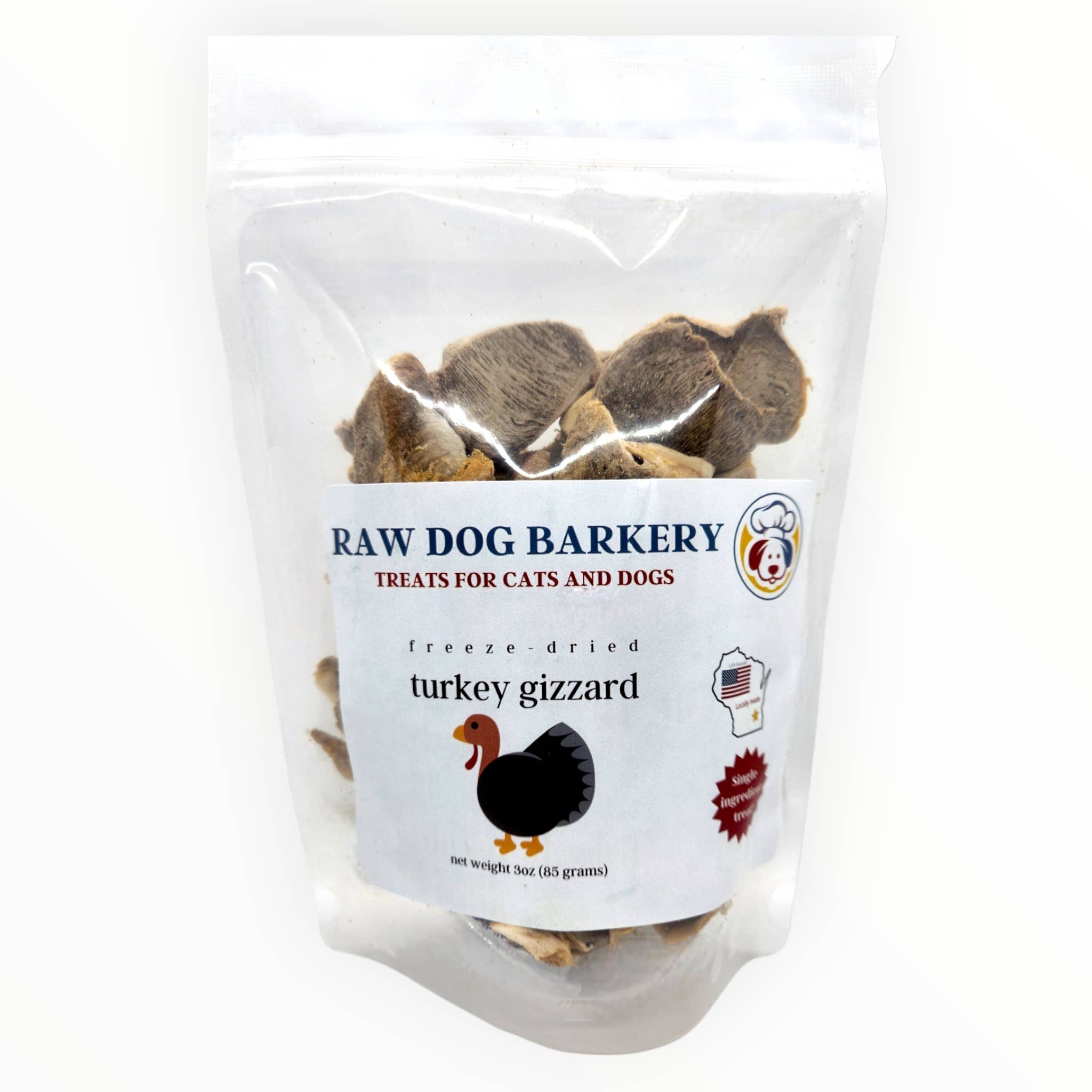 Turkey Gizzards Sliced Freeze-Dried 3oz
