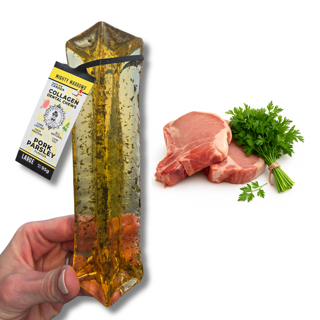 Mighty Marrows Collagen Dental Chew - Pork Parsley - Small